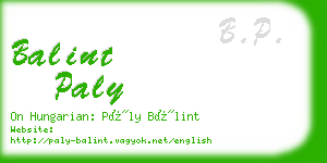 balint paly business card